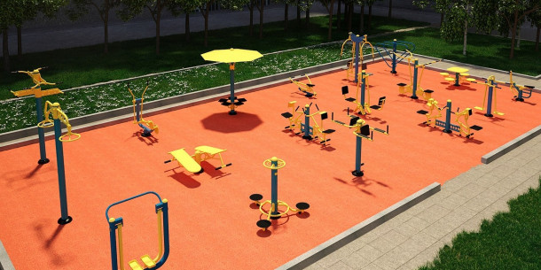 A sports and recreation area is being equipped with the investor's funds