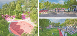 The project provides the development of a family recreation park with tennis courts, play equipment and sports grounds for recreation and sports for children and adults.