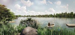 Arrangement of a fishing zone with sports and recreational facilities on the territory of Lake Burevisnyk-Korolyok (Zdolbunivska Street) in Darnytskyi district