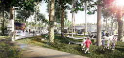 Arrangement of an active family recreation park in the Sovky Park in the Sviatoshynskyi district
