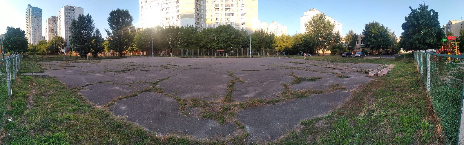 Arrangement of sports grounds at 13-b Revutskoho St. in Darnytskyi district