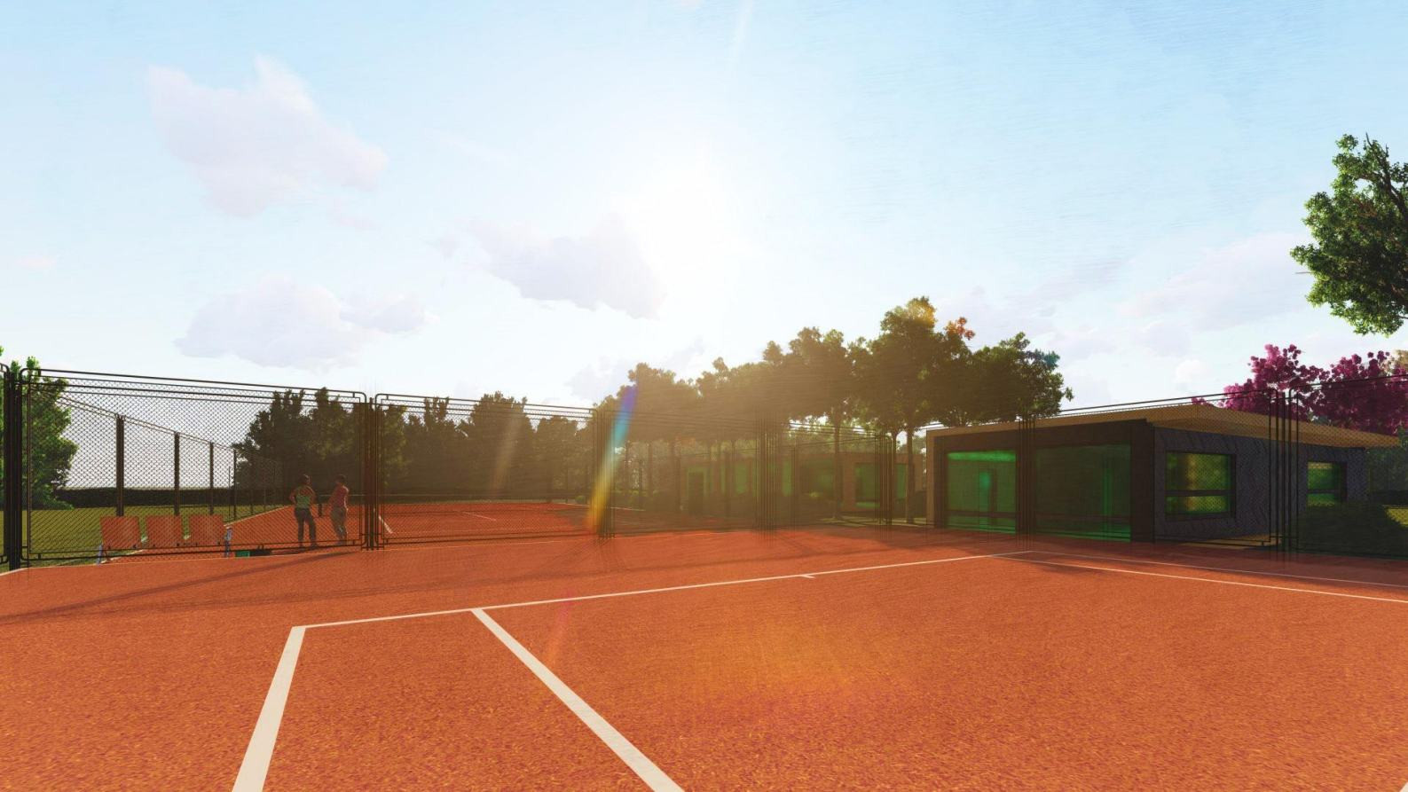 Облаштування тенісних кортів з технічною зоною у парку «Перемога»