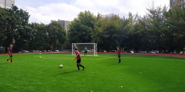 Opening of a modern football field in Kyiv equipped by the investor