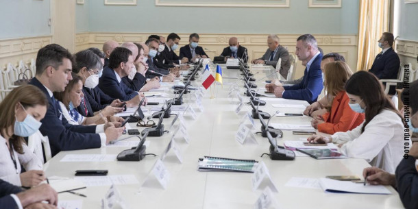 Vitali Klitschko met with a delegation of the Movement of the Enterprises of France
